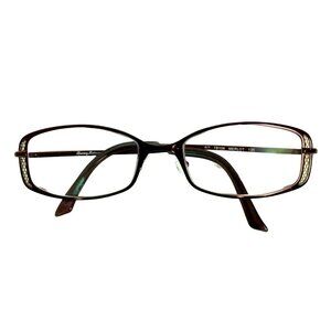Tommy Bahama Womens Red Metal Oval Eyeglass Frames TB108 53 18 135